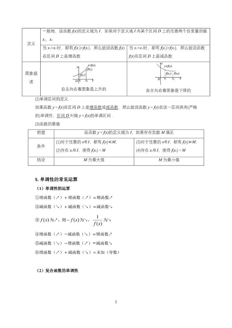 人教A版必修第一册期末考试串讲资料 第三章 函数的概念与性质（学生版+教师版）第2页