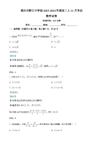 重庆市黔江中学2023-2024学年高二上学期11月考试数学试题（Word版附解析）