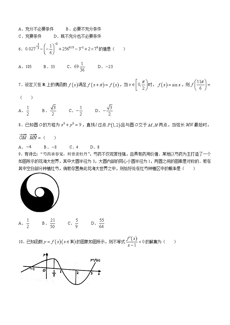 陕西省渭南市2024届高三教学质量检测（一）（渭南一模）文科数学第2页