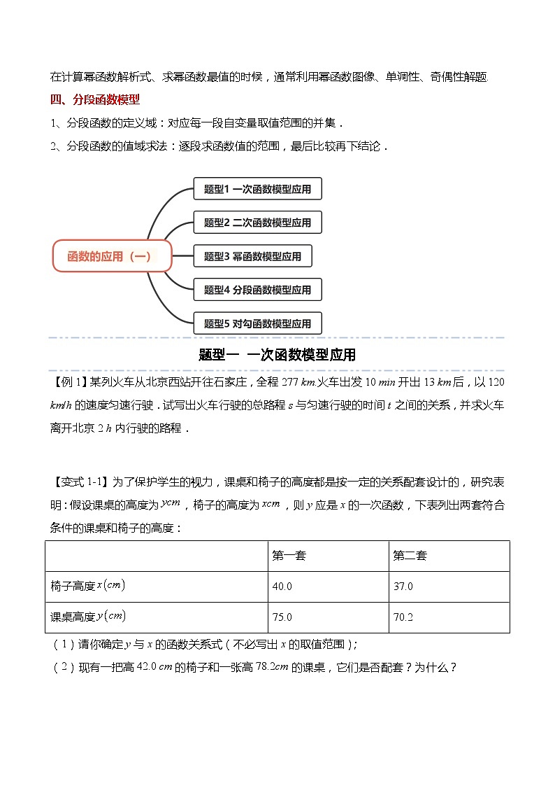 3.4 函数的应用（一）-高一数学上学期同步讲与练(人教A版必修第一册)（原卷版）第2页