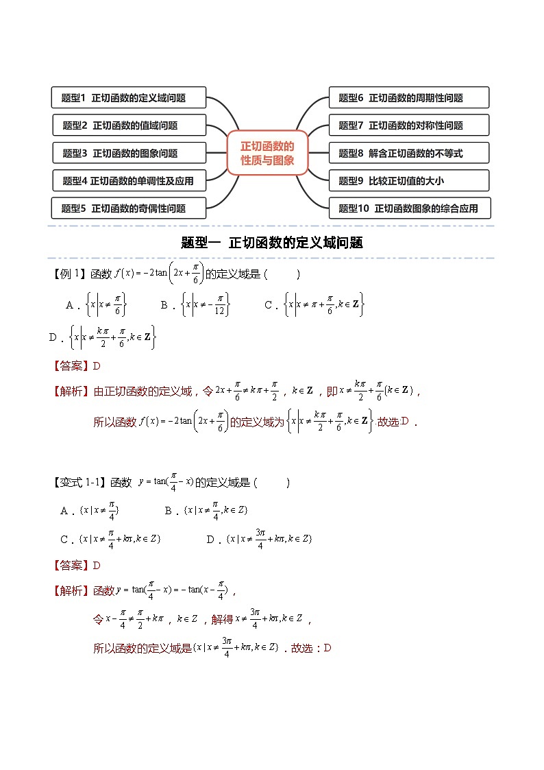 5.4.3 正切函数的性质与图象（解析版）第2页