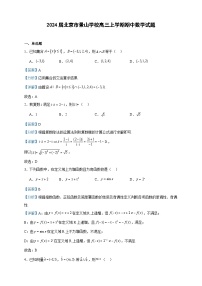 2024届北京市景山学校高三上学期期中数学试题含答案