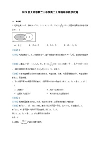 2024届天津市第二十中学高三上学期期中数学试题含答案