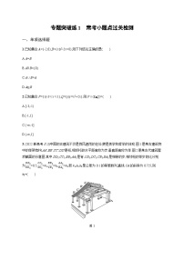 新高考数学二轮复习专题突破练1常考小题点过关检测含答案