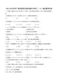 2023-2024学年广东省深圳市盐田高级中学高二（上）期末数学试卷（含解析）
