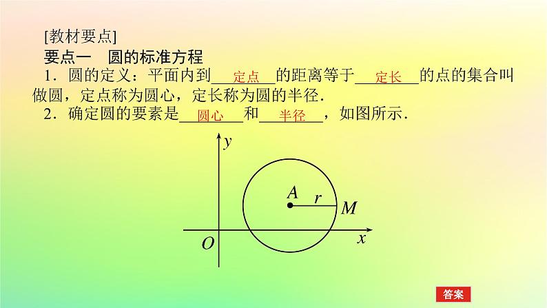 新教材2023版高中数学第一章直线与圆2圆与圆的方程2.1圆的标准方程课件北师大版选择性必修第一册04