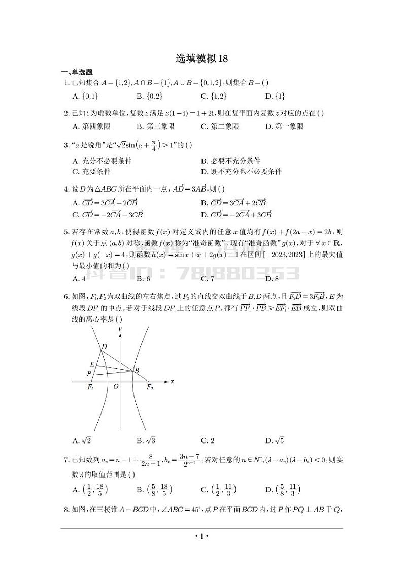 选填模拟（新高考） (18)第1页