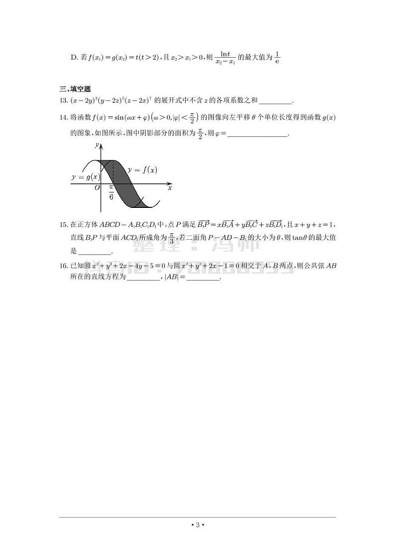 选填模拟（新高考） (16)第3页