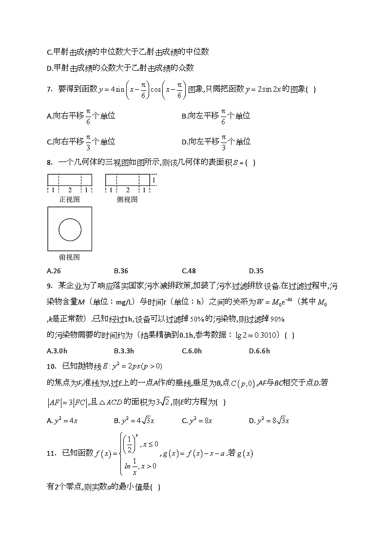 绵阳南山中学实验学校2023届高三下学期3月月考数学（文）试卷(含答案)第2页