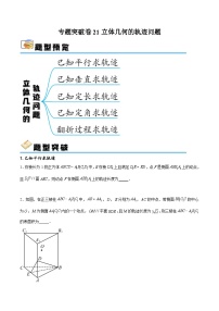 专题突破卷21 立体几何的轨迹问题-备战2024年高考数学一轮复习高分突破（新高考通用）