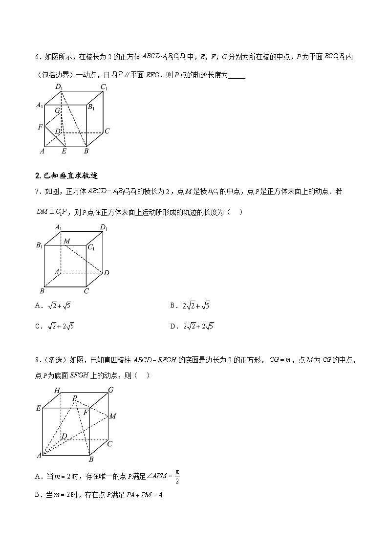 专题突破卷21 立体几何的轨迹问题-备战2024年高考数学一轮复习高分突破（新高考通用）03