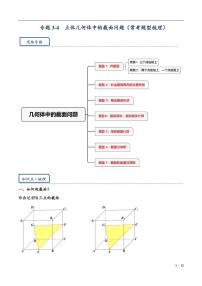 2024年高三培优讲义18---立体几何体中的截面问题