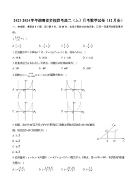 2023-2024学年湖南省多校联考高二（上）月考数学试卷（12月份）（含解析）