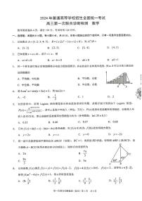 重庆市2024届普通高等学校招生全国统一考试高三第一次联合诊断检测数学试题
