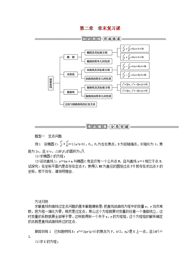 新教材2023版高中数学第二章圆锥曲线章末复习课学案北师大版选择性必修第一册01