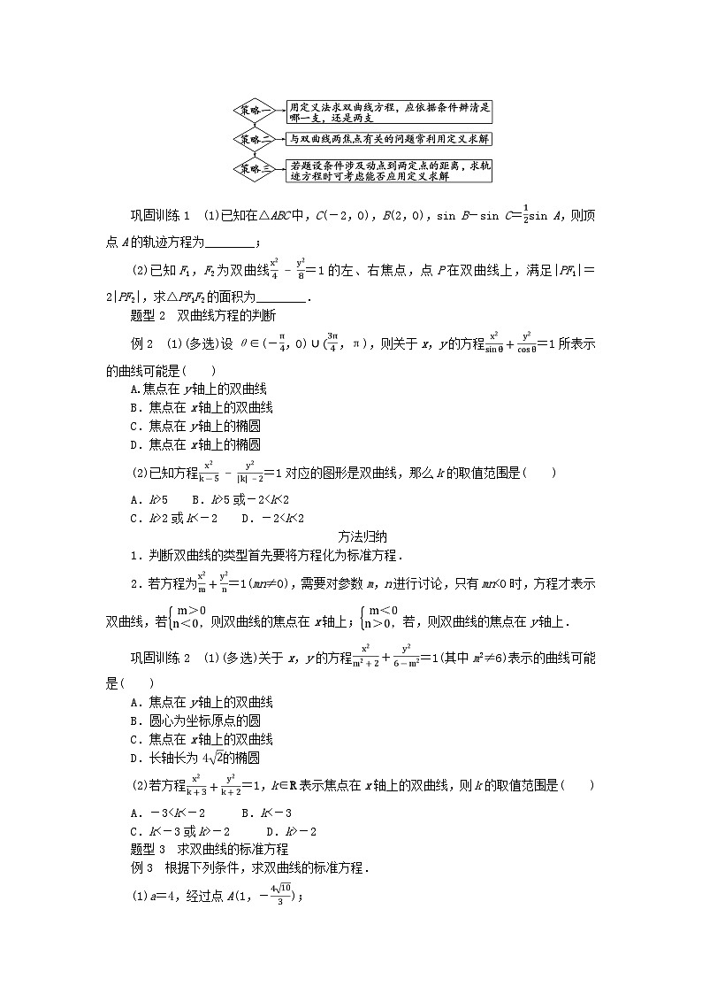新教材2023版高中数学第3章圆锥曲线与方程3.2双曲线3.2.1双曲线的标准方程学案湘教版选择性必修第一册第3页