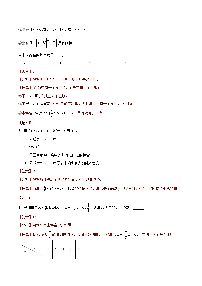 专题1.1集合（十一个重难点突破）（解析版）第3页