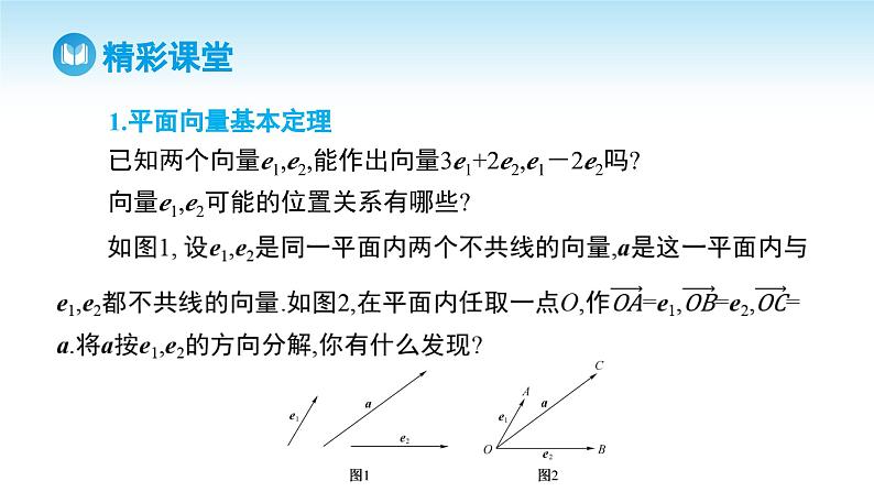 人教A版高中数学必修第二册 第6章 6.3.1 平面向量基本定理（课件）04