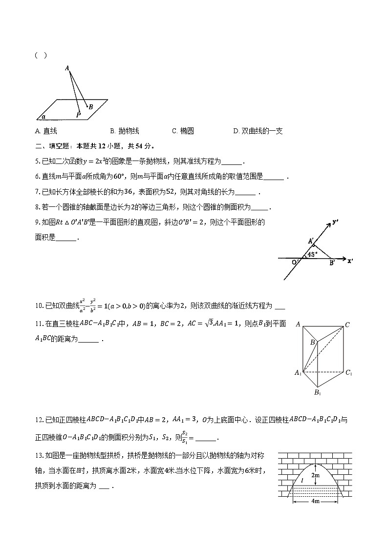 2023-2024学年上海师大附中高二（上）期末数学试卷（含解析）第2页