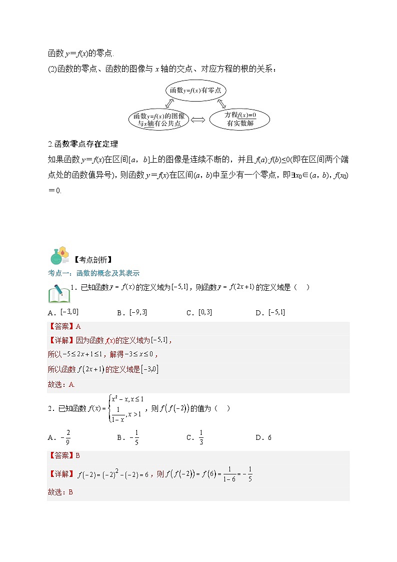 第03讲 函数的概念与性质-【复习】高一数学寒假衔接讲义练习（人教B版 必修第一册）03