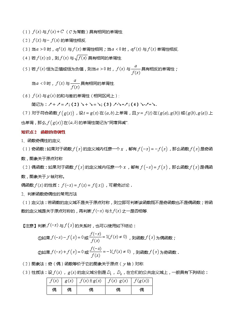 【寒假作业】苏教版2019 高中数学 高一寒假提升训练 专题05 函数的基本性质（12大考点，知识串讲+热考题型+专题训练）-03