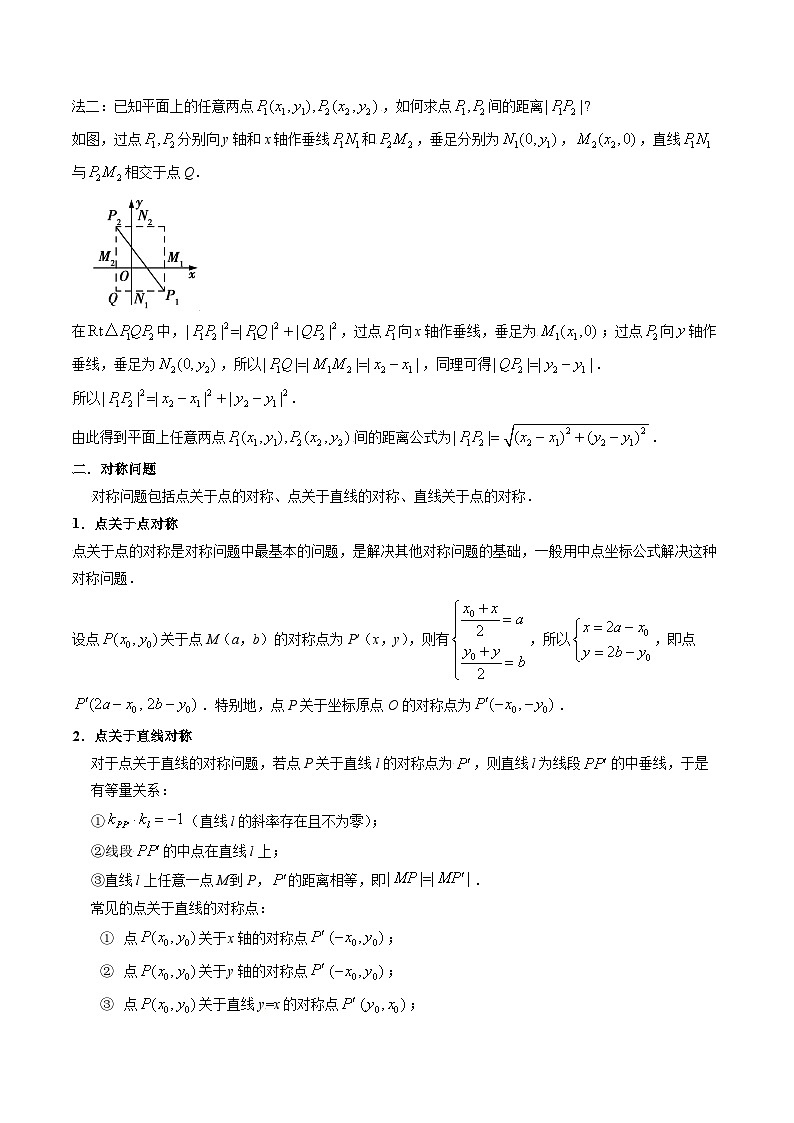 【寒假作业】沪教版2020 高中数学 高二寒假巩固提升训练 专题04+点到直线的距离-练习.zip02