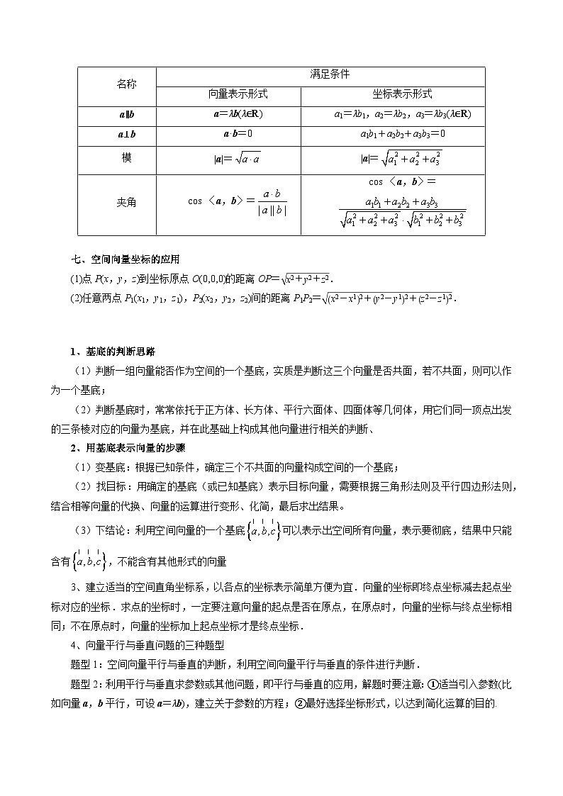 【寒假作业】苏教版2019 高中数学 高二寒假巩固提升训练 专题12 空间向量的坐标表示8种常见考法归类-练习.zip03