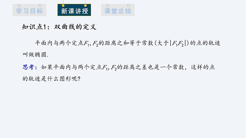 3.2.1 双曲线及其标准方程 课件高二数学人教A版（2019)选择性必修103