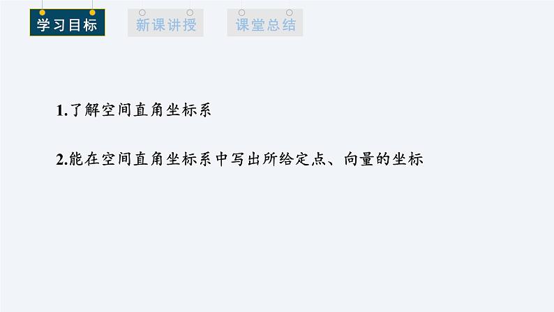 1.3.1 空间直角坐标系 课件高二数学人教A版（2019)选择性必修102