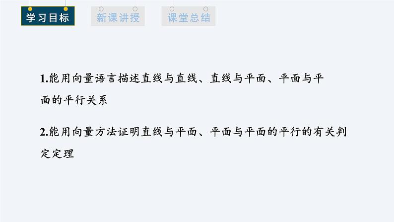 1.4.1 用空间向量研究直线、平面的位置关系 第2课时 课件高二数学人教A版（2019)选择性必修102