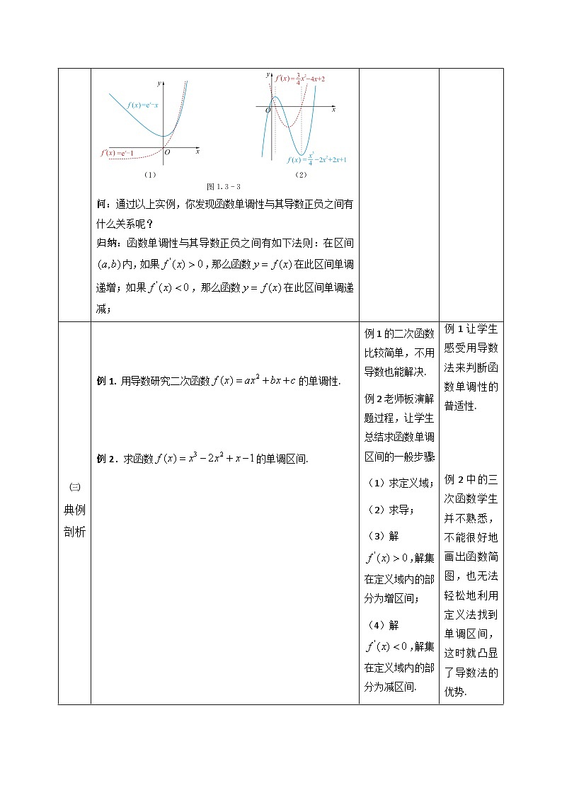 《1.3.1函数的单调性与导数》教学设计03