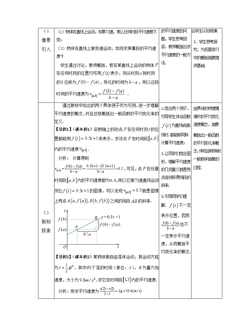 《1.1.1函数的平均变化率》教学设计02