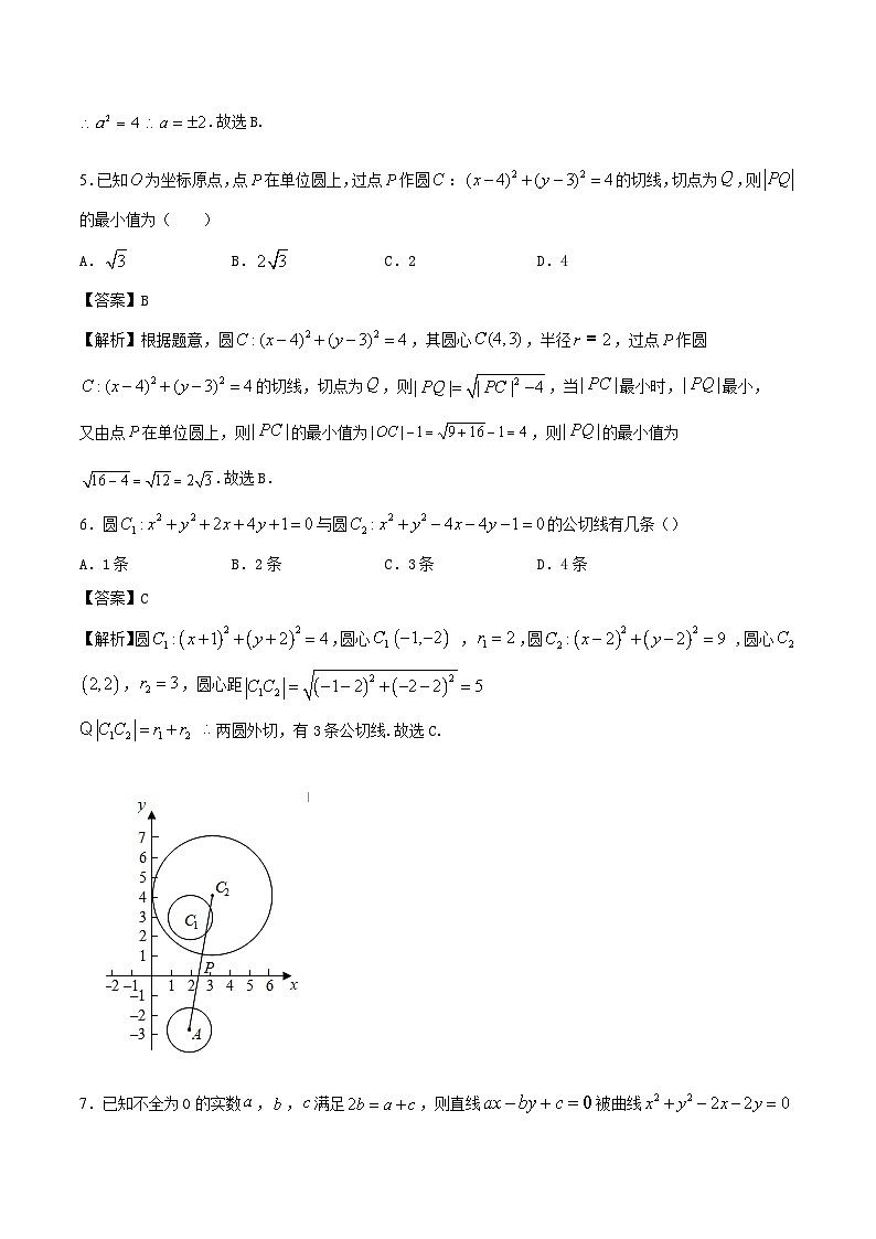 第2章 圆与方程 综合测试-新高二数学暑假精品课（苏教版必修第一册）02