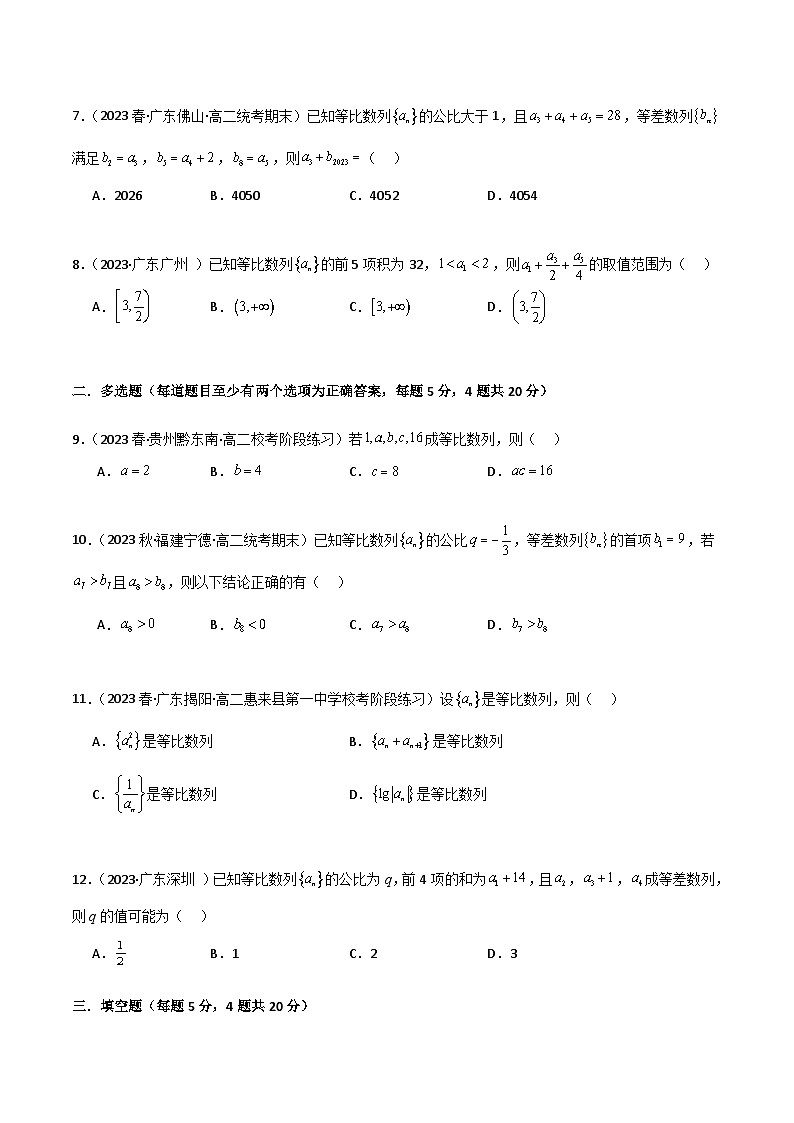 4.3.1 等比数列的概念（精练）-2024-2025学年高二数学同步精品导与练（人教A版选择性必修第二册）02
