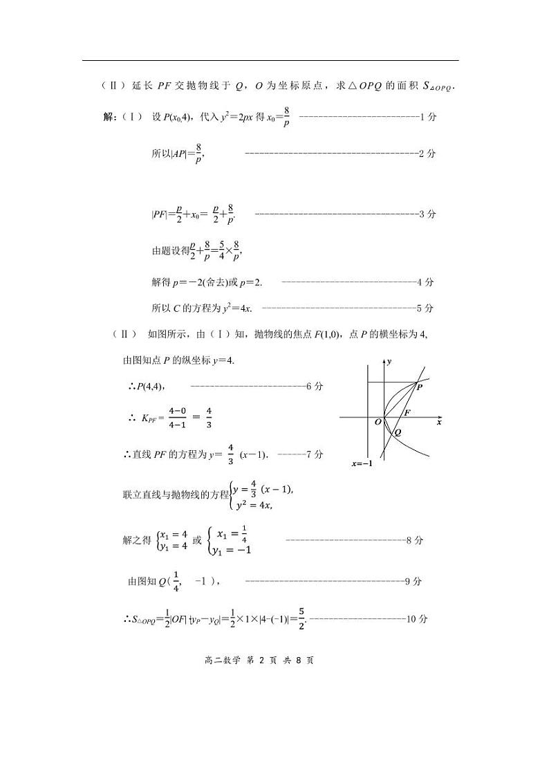 2023—2024学年第一学期期末学业水平检测   高二数学  参考答案第2页