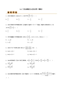 5.2 三角函数的公式及应用（精练）-2024年高考数学一轮复习一隅三反系列（新高考）