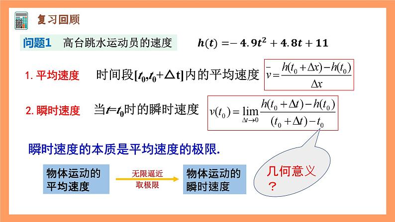 人教A版（2019）高中数学选修二 5.1.1《变化率问题》第二课时 课件03