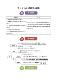 高中数学2.1 直线的倾斜角与斜率优秀课后复习题
