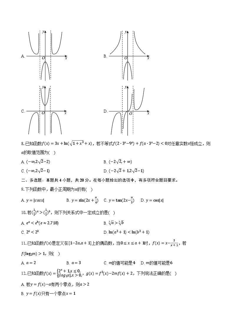 2023-2024学年内蒙古赤峰市红山区高一（上）期末数学试卷（A卷）（含解析）第2页