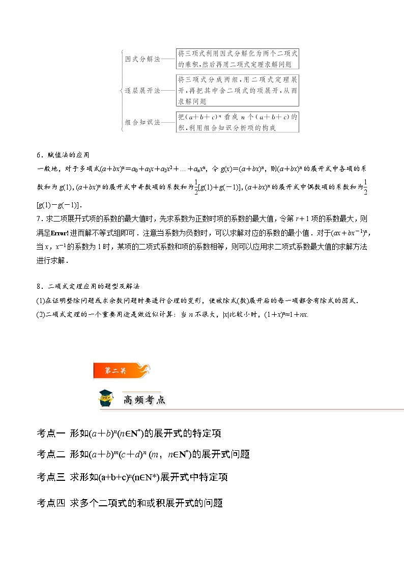 考点26 二项式定理9种常见考法归类-2023-2024学年学年高二数学高效讲与练(人教A版2019选择性必修第三册)02