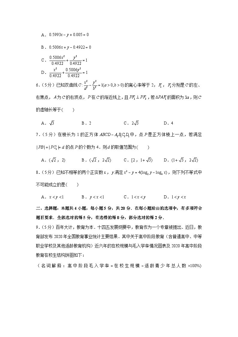2021年广东省佛山市高考数学质检试卷（二）（二模）及解析02