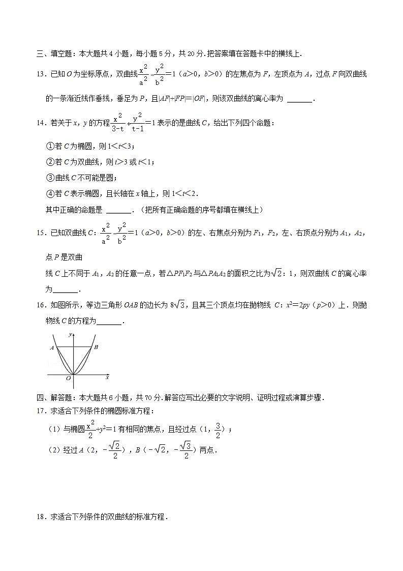 第 3 章《圆锥曲线的方程》复习课件+单元测试（含答案解析）-人教版高中数学选修一03