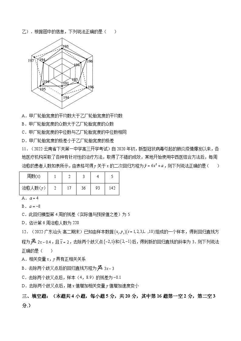 第05讲 第九章 统计与成对数据的统计分析（综合测试）（原卷版）第3页