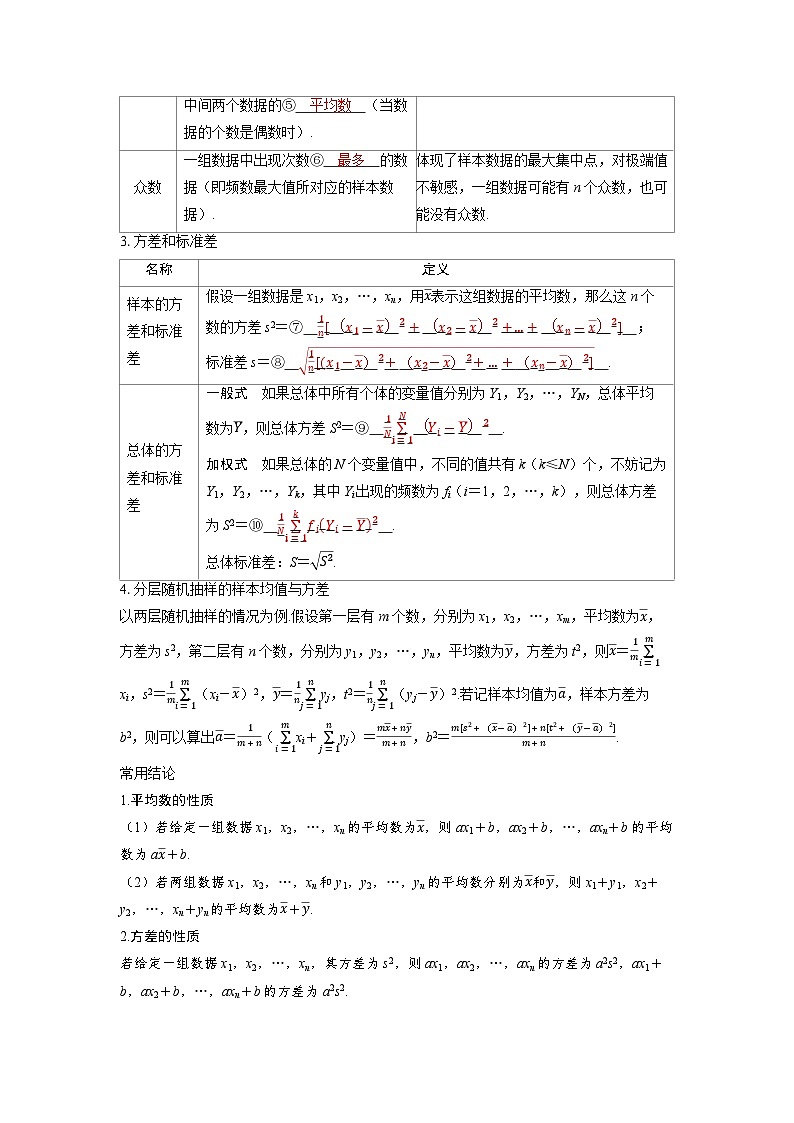 备考2024届高考数学一轮复习讲义第九章统计与成对数据的统计分析第2讲用样本估计总体第2页