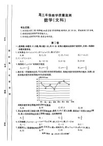西安市2024年高三年级第一次质量检测数学试卷文数试卷及答案