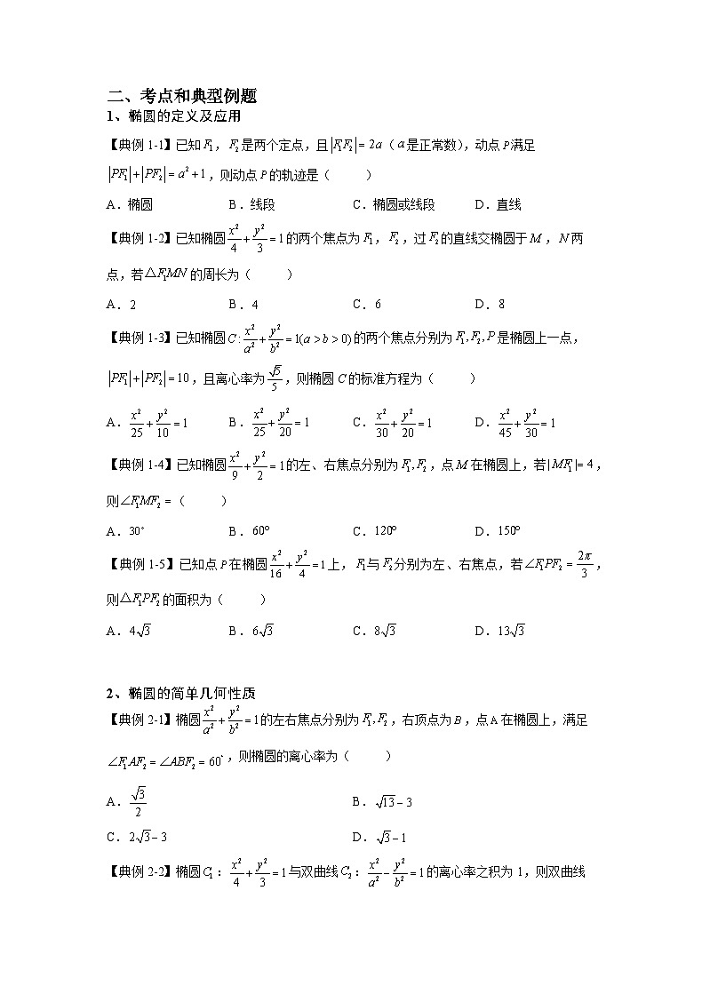 （人教A版2019必修第一册）高考数学（精讲精练）必备 第27讲  椭圆（讲义+解析）第2页
