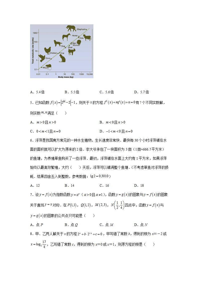 （人教A版2019必修第一册）高考数学（精讲精练）必备 第5练 指对幂函数及其应用（原卷版+解析）02