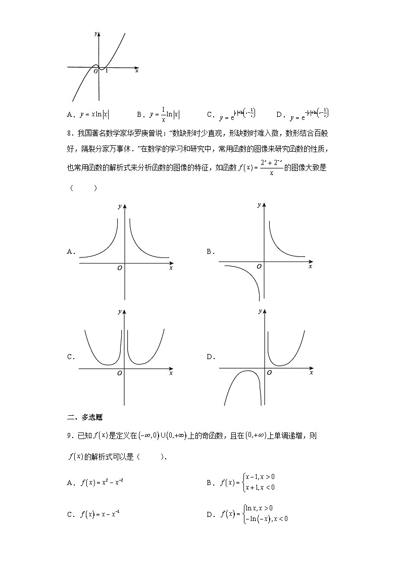 （人教A版2019必修第一册）高考数学（精讲精练）必备 第6练  函数的图像（原卷版+解析）第3页