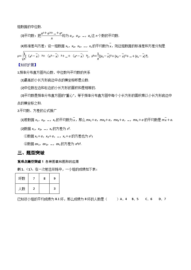 (人教A版必修第二册)高一数学下册同步讲义 专题10 用样本估计总体（重难点突破）原卷版+解析第2页