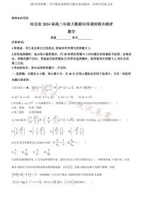2024届河北省高三大数据应用调研联合测评(Ⅳ)数学试卷及答案